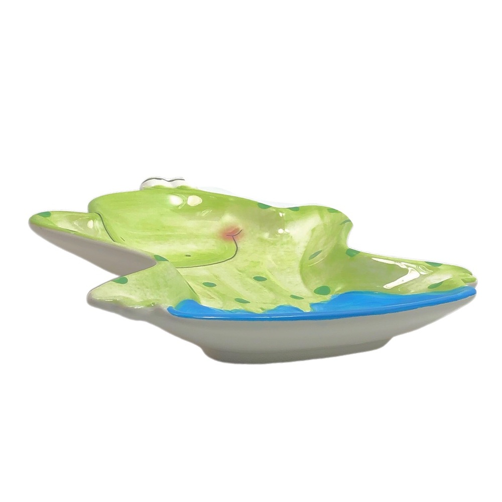 Decorative Ceramic Frog Dish by Ellen Crimi-Trent - Picture 2 of 3